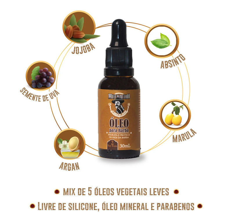 Muchacho Bay Rum Beard Oil - 30ml