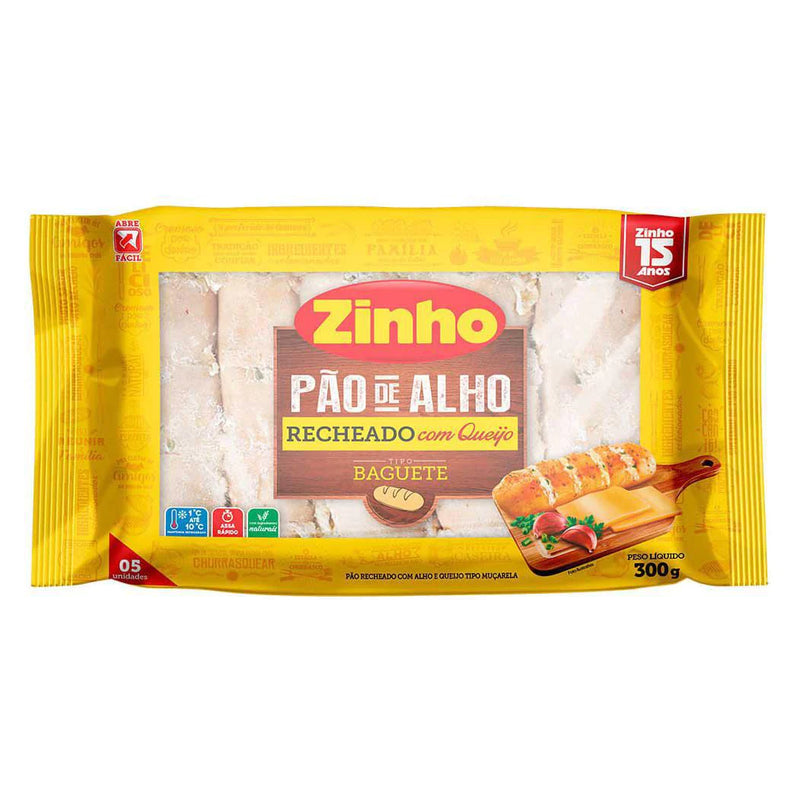 Pão de Alho com Queijo Tipo Baguette Zinho 10.58oz Original