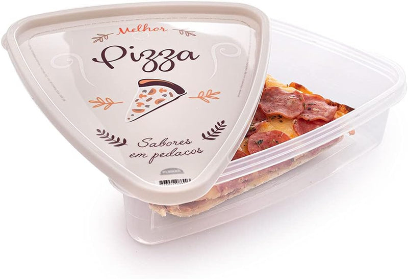 Single Pizza Slice Triangular Box Plasutil | Reusable, Microwave Safe and Dishwasher Safe | BPA-Free 8690