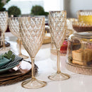 Plasutil Vintage Champagne Glasses | 6 Pieces | Unbreakable | Reusable | Acrylic Crystal Clear | 6.76 Oz