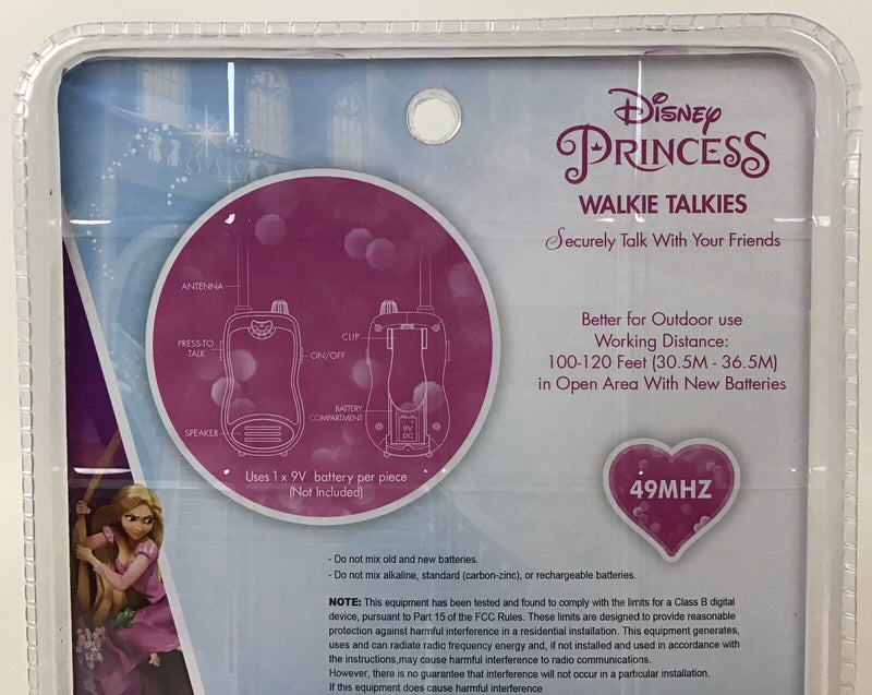 Princesas Disney Walkie Talkies - Baterias não inclusas.