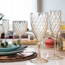 Plasutil Vintage Champagne Glasses | 6 Pieces | Unbreakable | Reusable | Acrylic Crystal Clear | 6.76 Oz