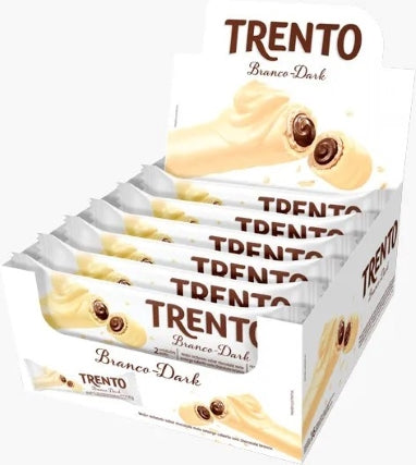Wafer Recheado Trento 38% Cacau Display 16x32g | Trento Chocolate Wafer Rolls 18 oz