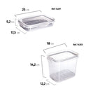 Food Storage Container for Fridge 37 fl oz Hermetic Closure Plasutil | BPA Free Plastic Refrigerator with Removable Drain & Lid