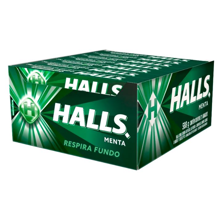 DROPS HALLS HORTELÃ CAIXA 21 UNIDADES 588G