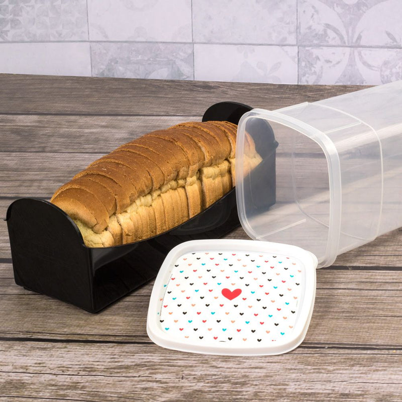 Container For Sliced Loaf with Drawer | Plastic Bread Box BPA-free | Heart Plasutil 5610